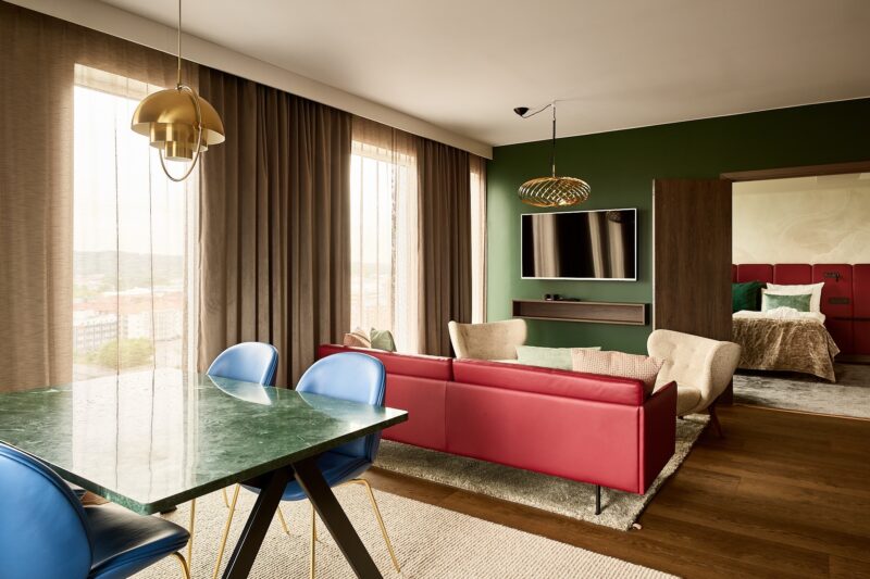Interiörfotografering av hotellrum på Profil Hotel Halmstad Plaza. Hotellfotograf