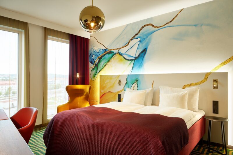 Interiörfotografering av hotellrum på Profil Hotel Halmstad Plaza.
