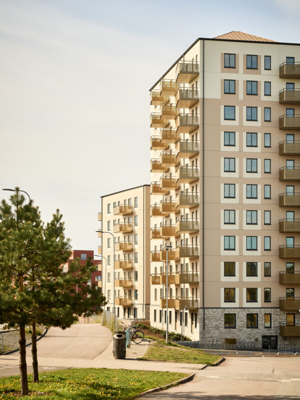 Arkitekturfotografi av Parkhusen vid Opalparken