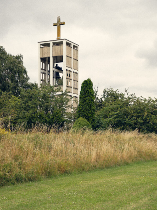 Klocktorn Östra kyrkogården Malmö. Arkitekt Sigurd Lewerentz.